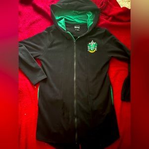 Slytherin long zip up hoodie.